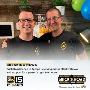 Brick Road Coffee Serving Drinks Filled with Love and Support for a Person's Right to Choose