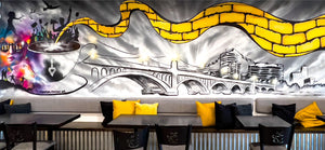 Brick Road coffee table setup