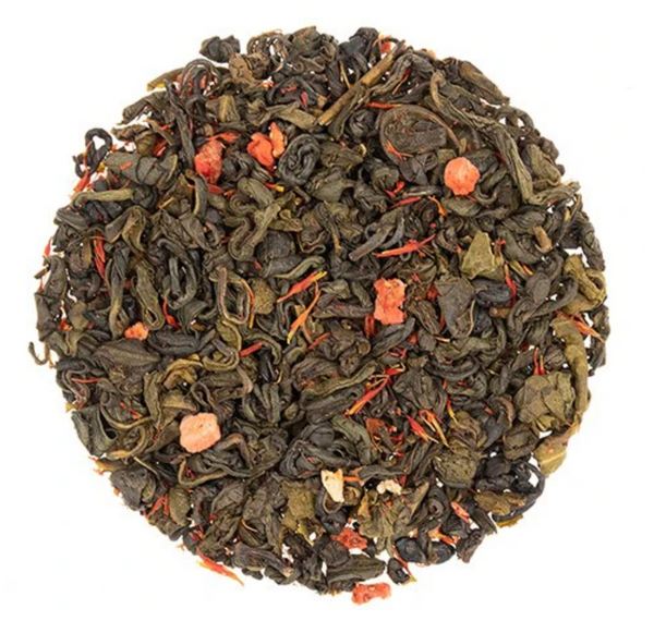 Strawberry Green Tea Pyramid Bags